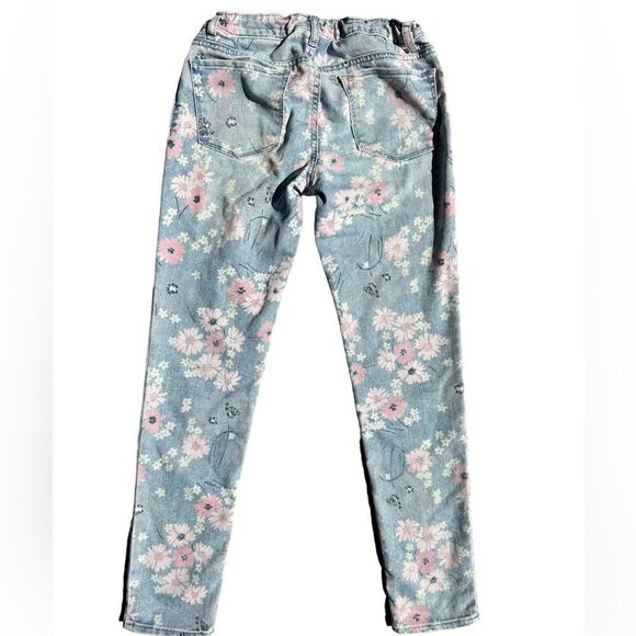 GAP Girls Floral Lightwash  Jeans Size 12 - Picture 3 of 6